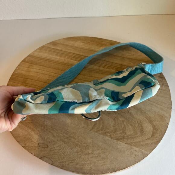 Kipling Blue Mod Swirl Print Slim Canvas Shoulder Bag - Picture 6 of 13